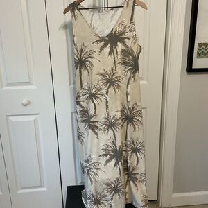 Kim Gravel Palm Tree Print Maxi Dress